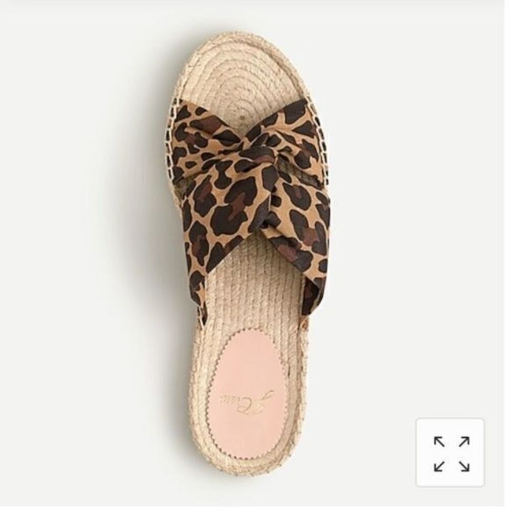 J crew twisted knot espadrille sandals / slides 6.5